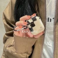 黑格子笑脸+挂钩 图片都是模特实拍 韩风简约棋盘格airpods保护套2代苹果airpodspro无线蓝牙耳机套软