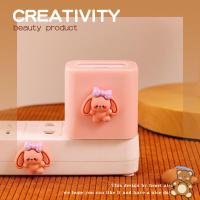 20W光粉D 紫蝴蝶粉兔 保护套 萌系燃翻 原创小熊~苹果数据线保护套13手机11充电器头12壳20w