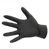 黑色加厚耐磨手套(10支)大小备注 一次性丁腈手套乳胶橡胶加厚防滑油耐腐蚀纹身纹眉染发爱玛斯手套
