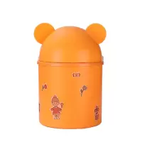 橙色 可爱桌面垃圾桶创意垃圾桶家用迷你垃圾桶床头茶几厨房小垃圾桶