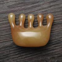 普通经络梳[塑料材质] 檀木按摩梳刮痧五齿经络梳头部檀香木大号头皮男女养生头疗梳子