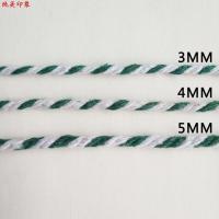 绿白4mm(1.6斤) 捆螃蟹扎绳腊肠扣肉包装三股腊肉粗线绳子绑螃蟹线粽子包粽大闸蟹