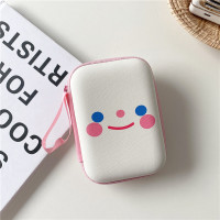 [长收纳包]韩风笑脸 韩风可爱卡通耳机收纳包数据线充电器收纳盒2.5寸硬盘防摔保护套