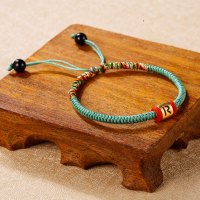 72◆果绿+五彩加金+6mm黑玛瑙/8个 金刚结手链编织绳diy材料包自编情侣手工女手绳绳子制作礼物手环