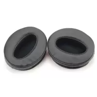 黑色蛋白皮耳机套一对装 适用于铁三角ATH-WS660BT耳机套WS660BT耳罩海绵套皮耳套保护套