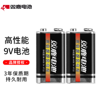 9V电池2粒 电池方型6F22碳性 用于万用表麦克风话筒对讲机儿童玩具等
