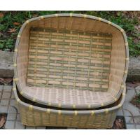 手工编竹编收纳篮 大篮子 竹编竹筐 大菜筐 宠物窝 竹篮子 宠物篮