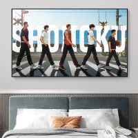 A款 80*40厘米 9mm薄板[无框黑边-纹理膜] 手工制作+高清艺术微喷 灌篮高手挂画卧室篮球动漫海报客厅装饰画大背