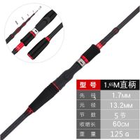 1.65米-直柄单竿[无赠品] 伸缩路亚竿套装水滴轮全套超轻便携振出式超硬远投竿碳素海竿抛竿