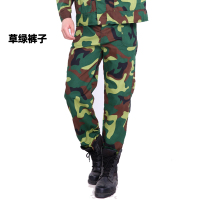 草绿裤子[普通款] 160(适合80-90斤) 迷彩服套装男学生军训服女春季夏季薄款透气耐磨劳保服工作服工装