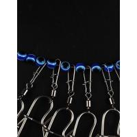 浮水小黄鸭*1 不锈钢活鱼扣钢丝多功能路亚轮式伸缩扣带浮漂锁鱼器穿鱼器串鱼器