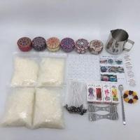 花纹罐大豆蜡款DIY套装 跨境 家庭DIY蜡烛套装工具套装香薰蜡烛手工制作材料工具礼盒套餐