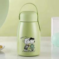抹茶绿+杯刷 迷你保温杯女316不锈钢小巧儿童便携杯子学生韩版防摔水杯