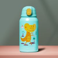 一盖无杯套礼包(颜色随机) 标配+大礼包 儿童保温杯带吸管两用宝宝防摔水壶幼儿园学生不锈钢男女婴儿水杯