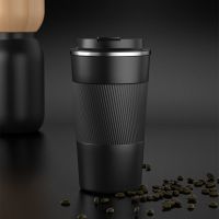 波盘黑500ml[316不锈钢] HRCCI保温杯咖啡杯便携男女学生不锈钢车载随手水杯马克杯子高档