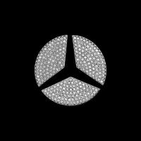 .奔驰小号(15年款之前) 汽车方向盘标贴奥迪奔驰宝马大众本田丰田创意内饰改装镶钻贴装饰
