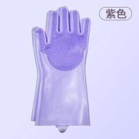 魔术手套-紫色+[一双] 英国微波炉手套一次性防烫手套可爱简约家用高温手套