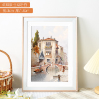 生动粉白 A4寸摆挂两用[可放尺寸21*29.7cm] 简约画框挂墙装裱相框A3a4四开8K16寸大尺寸海报框素描油画外