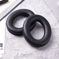 黑色耳套[一对装,送收纳盒] 适用于金士顿HyperX Cloud Revolver S耳机套黑鹰S海绵套耳罩耳套