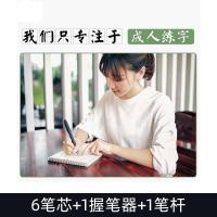 随机1本:送1笔+1握+6芯 大人练字神器快速练字圆珠笔手写体行楷字体成人硬笔临摹钢笔字帖