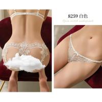 白色[单件内裤] 均码 情趣内裤内衣透明骚女激情挑逗性用品开档裤可插直入勒阴丁字裤NN