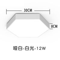 白色 六边形实心30厘米白光12瓦 办公室LED吊灯六边形灯拼接组合蜂窝巢网吧网咖商场工业风吊灯