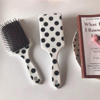 黑白波点梳x1 月神 日韩系米奇梳卡通气垫梳 可爱按摩梳梳子头梳儿童大人便携式