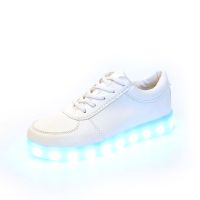 白色 收藏+2号面具+充电器 43 七彩鞋鬼步鞋女发光鞋男情侣款成人儿童充电鞋夜光鞋街舞鞋亮灯鞋