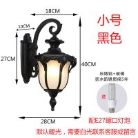 花蝴蝶壁灯-小号黑色送LED光源 户外壁灯防水庭院灯欧式阳台走廊过道玄关大门灯花园别墅露台墙灯