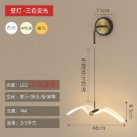 黑+金壁灯款[46*9CM]三色 LED现代简约前台吊灯长条海鸥餐厅灯办公室吧台创意个性吊灯