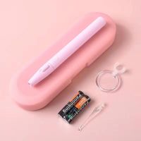 [无收纳电池款]发光耳勺-婴儿粉 宝妈优选/奶嘴硅胶软耳勺 硅胶发光耳勺宝宝掏耳神器儿童成人挖耳朵耳屎镊子带灯安全可视