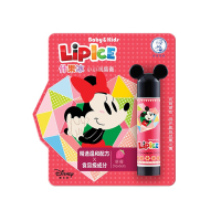 粉红色 什果冰小小润唇膏滋润保湿清香果味儿童唇膏迪士尼联名款