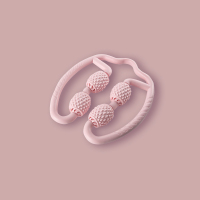 粉色 环形夹腿按摩滚轮瘦小腿神器瑜伽健身肌肉放松腿部经络疏通泡沫轴