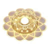 高亮白光暗装 莲花款 led孔灯水晶走廊过道灯进门入户玄关灯天花筒灯现代简约吸顶灯具