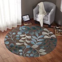 金枝玉叶 60厘米-圆形 ins北欧可水洗圆形地毯客厅地毯卧室床边地毯电脑椅地垫吊篮地垫