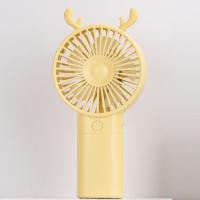 普通款黄色小鹿风扇 关注店铺送usb充电线和挂绳 发光小鹿喷雾小风扇USB充电可爱少女心学生儿童宿舍随身带灯户外