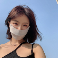 灰色 防晒面纱女夏季面罩脸罩全脸罩面部遮脸薄款遮阳冰丝口罩护颈透气