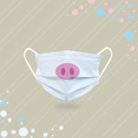 A小猪[独立包装10只 小熊小狗口罩lulu猪口罩一次性三层猫咪腮红款动物图案动物脸口罩