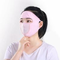 呼吸网[粉色] [新款护目镜]夏季防晒面罩女时尚透气薄款口罩蒙面遮阳防紫外线
