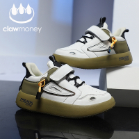 Claw money童鞋男童秋季新款中大童防水皮面运动鞋小男孩休闲跑鞋