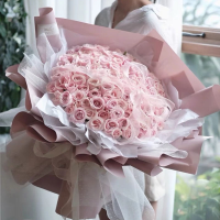 鲜花99朵粉玫瑰蓝色爱恋ins风全国同城送北京上海广州配送鲜花速递