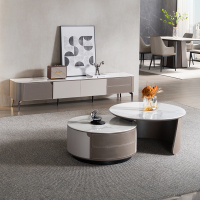 芝華仕(CHEERS)芝华仕意式轻奢岩板茶几电视柜组合收纳储物简约阳台小桌子PT066