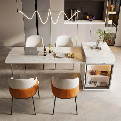 芝华仕岛台餐桌椅现代极简一体多功能伸缩储物岩板客餐厅组合DT01