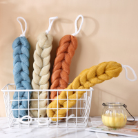 希艺欧纯色家用洗澡沐浴球浴花洗澡球澡巾搓背条沐浴花澡花洗浴球搓澡巾浴巾1个装 颜色随机 CEO-859