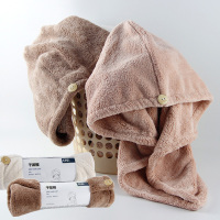 希艺欧干发帽绒毛细腻柔软亲肤吸水性强快速干发新老颜色随机