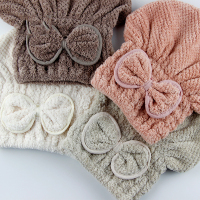 希艺欧蘑菇头干发帽绒毛细腻柔软亲肤吸水性强快速干发颜色随机