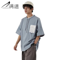 满速新款短袖t恤男夏季韩版潮流简约半袖上衣港风宽松休闲体恤衫