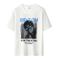 满速MUSZOOM夏季欧美印花体恤衫潮流时尚百搭圆领t恤男