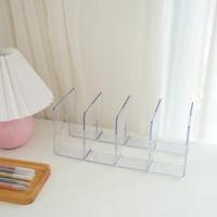 四格透明款_ 元气角落ins风透明分隔书立学生宿舍桌面亚克力书架桌上书本收纳