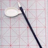 毛笔+水蝶 高档锦缎仿宣水写布可无墨书写套装初学者书法练习成人小学生毛笔